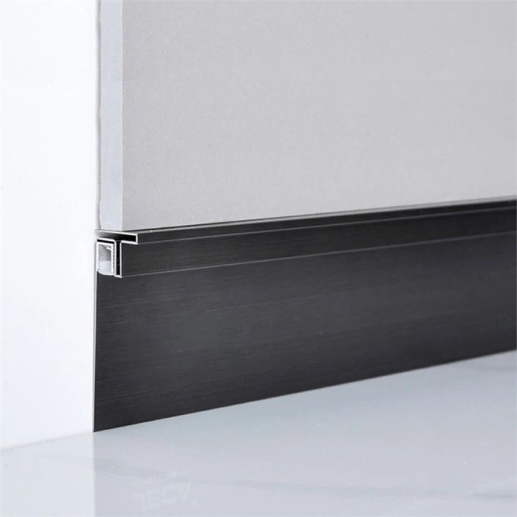 stainless skirting board with led lights